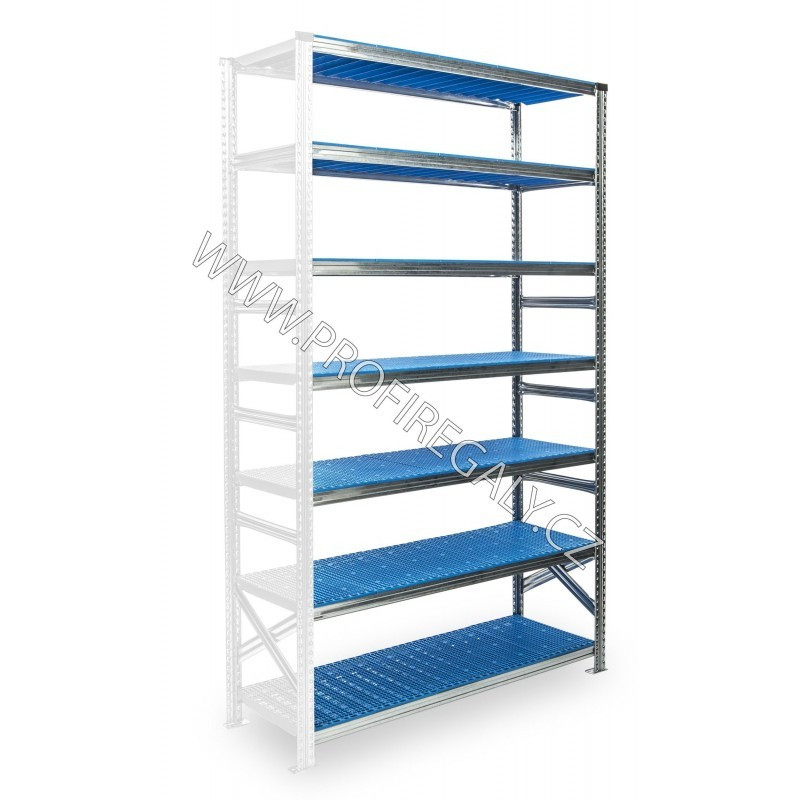 Regál SUPER 1576x600x320mm 3 police plast přídavný modul