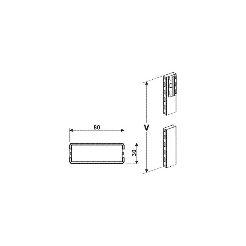 stojina 80x30mm/1200mm