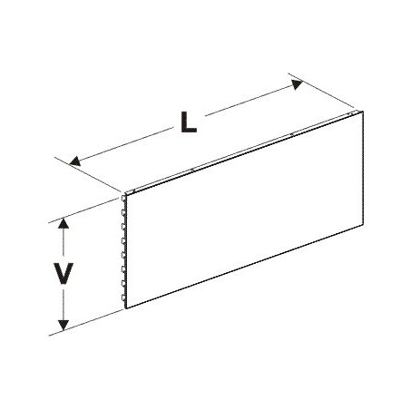 Zadní panel plný 1250/100mm