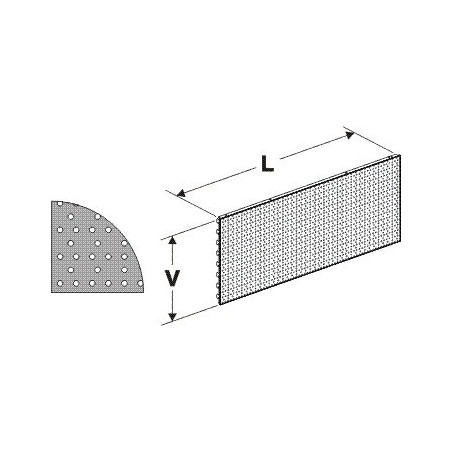 Zadní panel děrovaný S 625/400mm