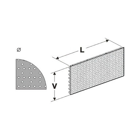 Zadní panel koutový 90°děrovaný S 400mm