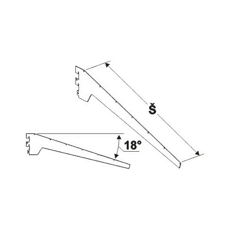 Konzola vysoká šikmá 700mm