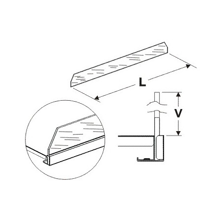 Čelní opěra vysoká (sklo) 625mm