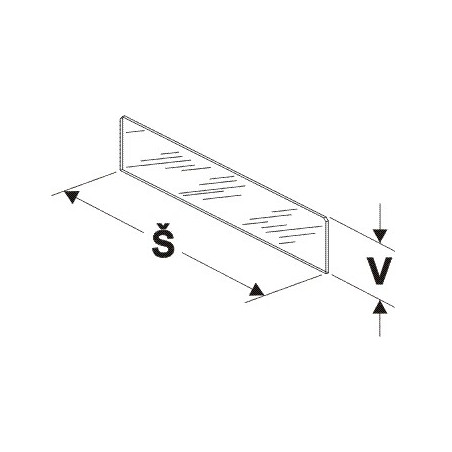 Dělítko nízké (sklo) 200/75mm