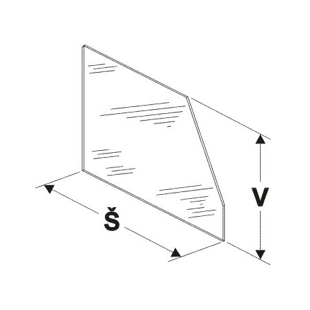 Dělítko vysoké (plexisklo) 300/250mm