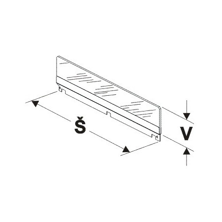 Bočnice police nízká (sklo) 200mm