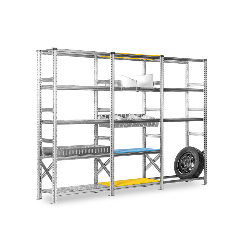 Regál SUPER 1972x1050x600mm 3 police základní modul