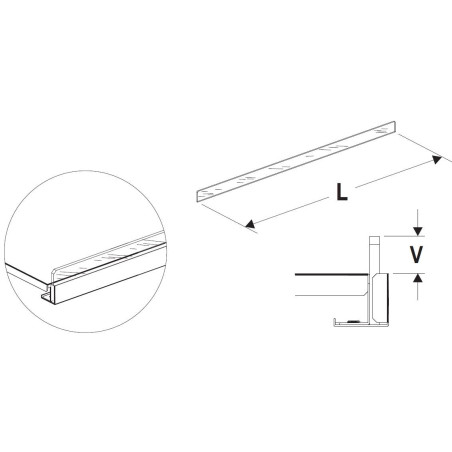 Čelní opěra nízká (plexisklo) 1250mm