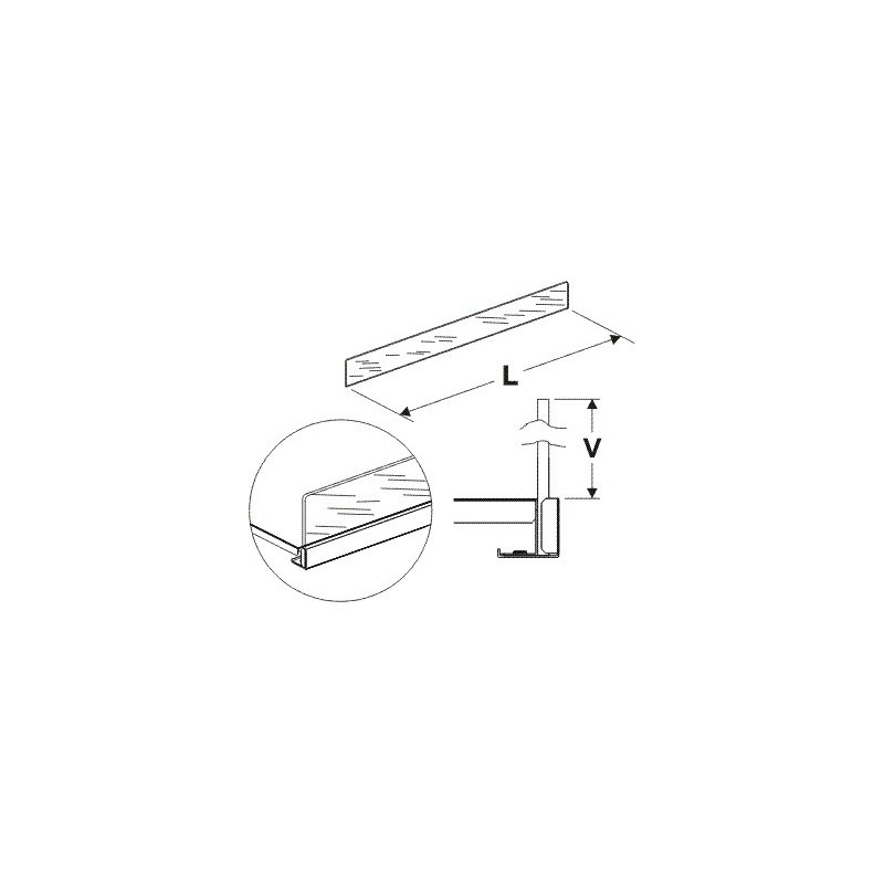 Čelní opěra vysoká (plexisklo) 1250/125mm