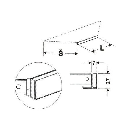 Držák cenovky koutový 90°500mm