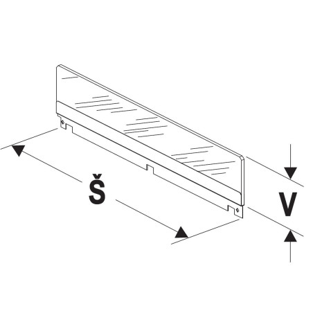 Bočnice police nízká (sklo) 400mm