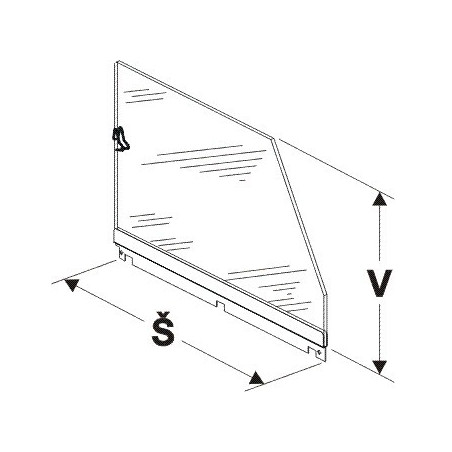 Bočnice police vysoká (plexisklo) 400mm