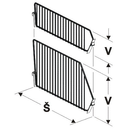 Dělítko vysoké RDE 460/240mm