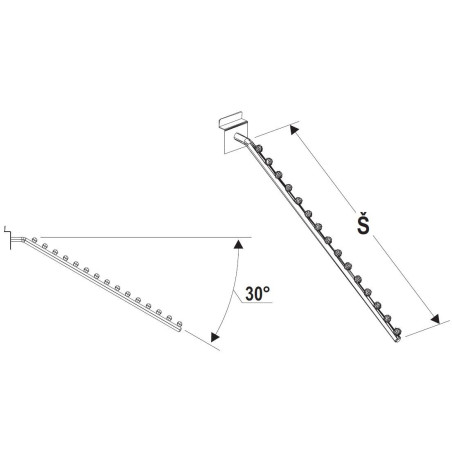 Konfekční rameno K 15 kuliček-450mm