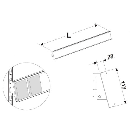 Lišta AUDIO 1000mm