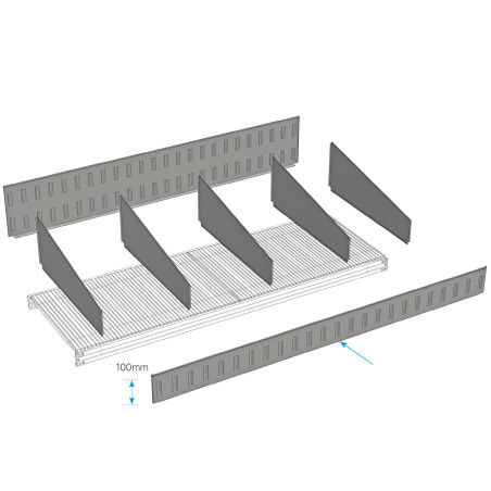 Přihrádka pro police 1200 x 100 mm